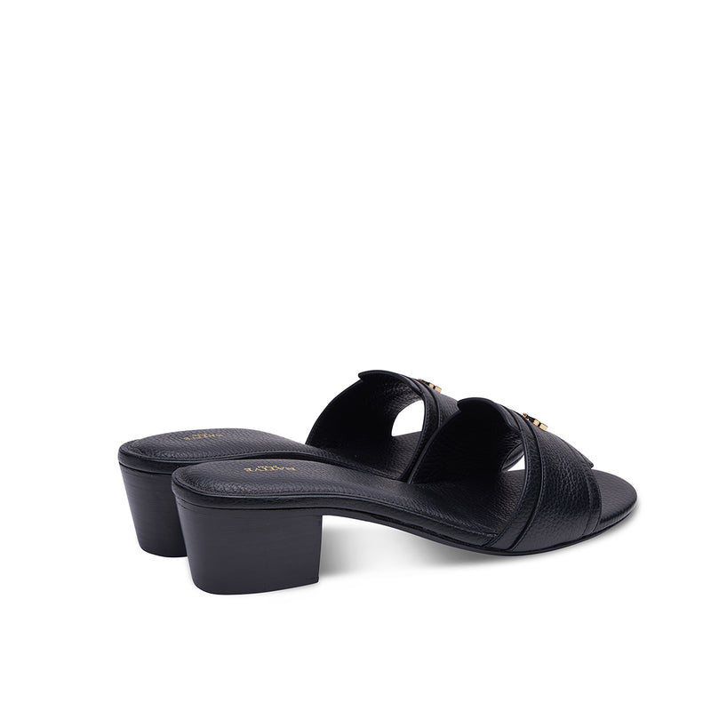 SH Grounded Sandals w/ Heels in Black