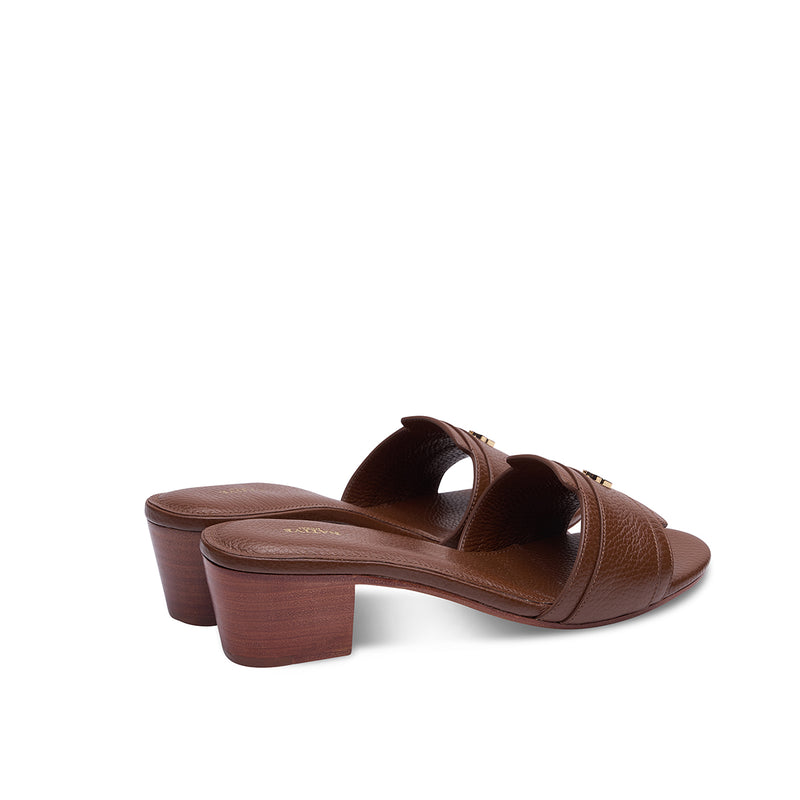 SH Grounded Sandals w/ Heels in Nocciola