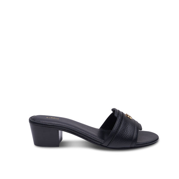 SH Grounded Sandals w/ Heels in Black