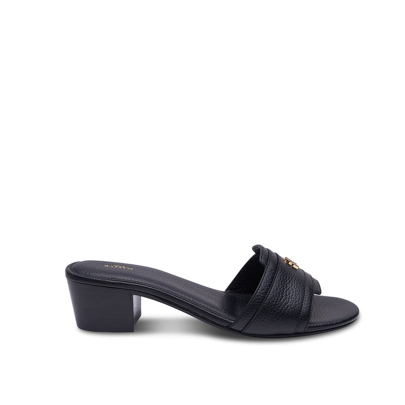 SH Grounded Sandals w/ Heels in Black