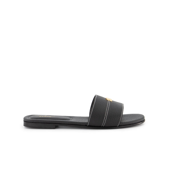 Sandals w/ Stitching in Black