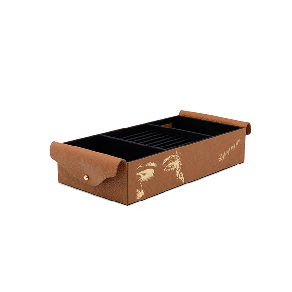 Eye Shadow Palette Organiser in Tan