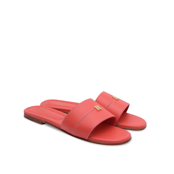 Sandals w/ Stitching in Coral