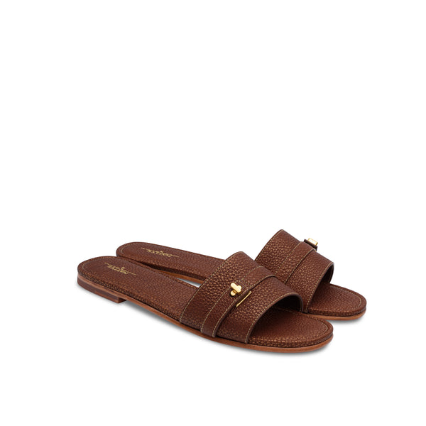 Mavin  Louis Vuitton Lock It Flat Mule Cacao