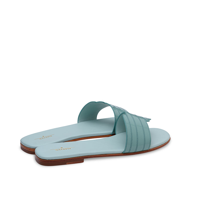 Step Up Flat Sandals in Mint (Out of Stock)