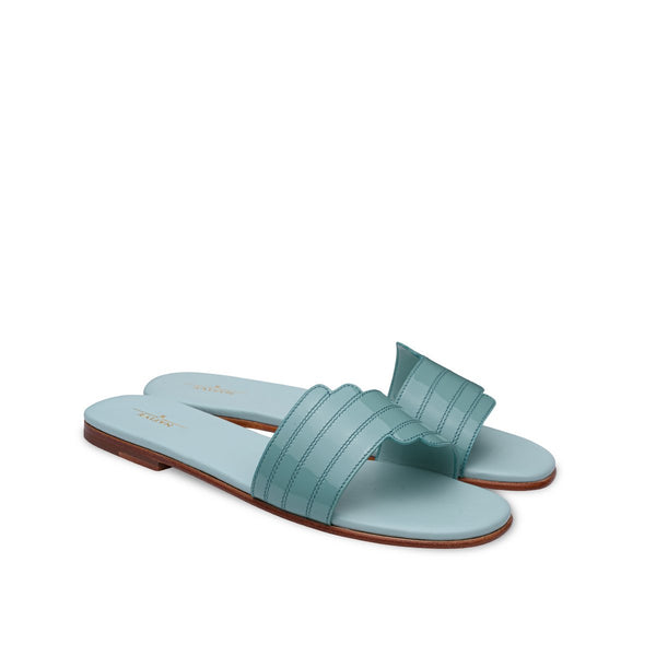 Step Up Flat Sandals in Mint (Out of Stock)