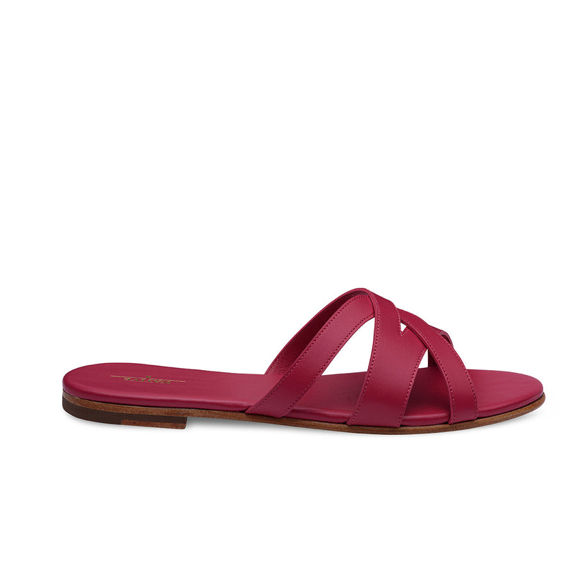 Twisted Flat Sandals in Hot Pink (SOLD OUT)