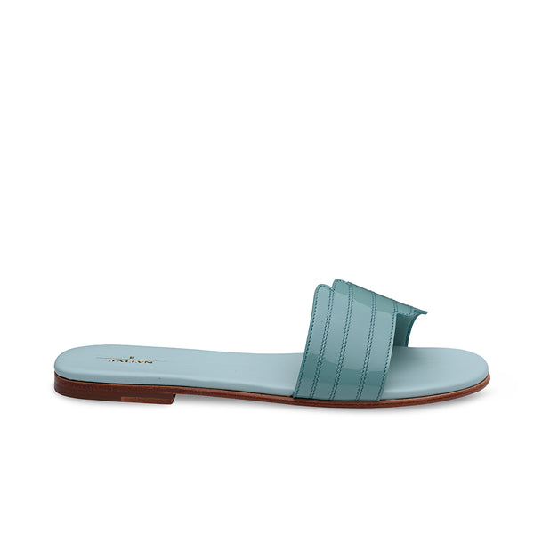Step Up Flat Sandals in Mint (Out of Stock)